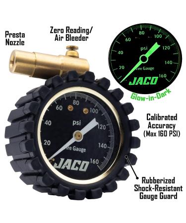 JACO RDX-160 Presta Tire Pressure Gauge for Bikes - 10-160 PSI | Road Bike & BMX Series - Buy Online on GoSupps.com