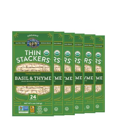 Buy Lundberg Organic Thin Stackers Basil & Thyme 6 oz - Gluten-Free Vegan Rice Cakes (Pack of 6) - Buy Online on GoSupps.com