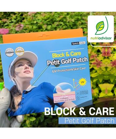 Nutriadvisor Golf Sun Protection UV Facial Patches for Outdoor Activities - 5-Pairs of Sunblock Gel Patches with Skincare Ingredients - Buy Online on GoSupps.com