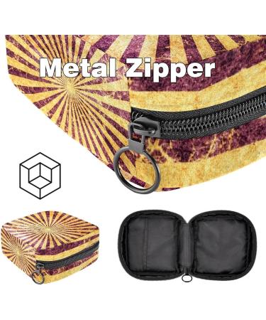 Menstrual Pad Bag with Zipper - Stylish Grunge Stripes Pouch for Tampons & Ladies Napkins | Ideal for Women & Girls | International Shipping Available - Buy Online on GoSupps.com