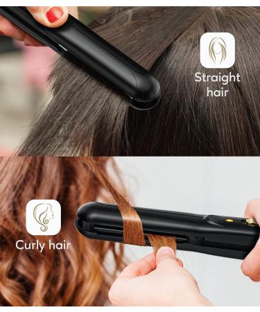 Terviiix Mini Hair Straightener for Short Hair/Bangs - Portable Ceramic Flat Iron, Dual Voltage - Compact Size, Black - Buy Online on GoSupps.com