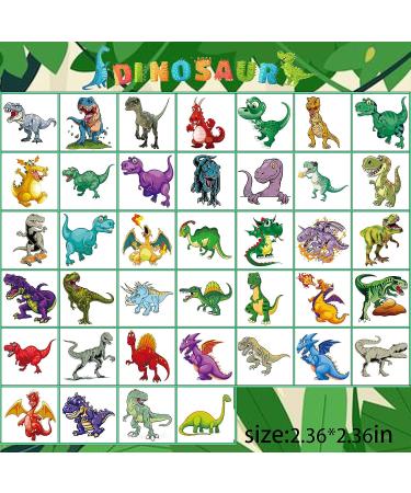 Tazimi 88 Sheet 3D Dinosaur Temporary Tattoos for Kids - T-Rex Tattoo Sticker Party Decoration - Buy Online on GoSupps.com