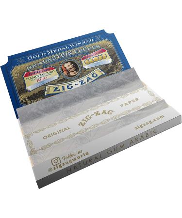 ZIG-ZAG Rolling Papers Original White 70mm Natural Gum Arabic - Pack of 6 (32 Papers per Booklet, 32 Count) - Buy Online on GoSupps.com