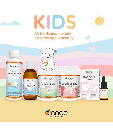 Orange Naturals - Kids Omega Yum 150ml Liquid - Omega-3 Essential Fatty Acids Support Brain Function in Kids - Supports Cognitive Function and Provides Nourishment for the Eyes Skin and Nerves 150 ml (Pack of 1) - Buy Online on GoSupps.com