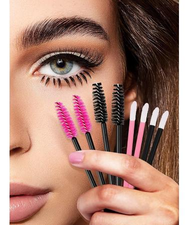 Yokilly 300PCS Disposable Mascara & Lip Wands Set - Makeup Tool Kit with Organizer Box (Black+Pink) - Buy Online on GoSupps.com