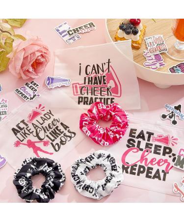 65 Pcs Cheerleader Gift Set: Makeup Bag, Scrunchies, Hair Ties, Sticker, Water Bottles, Decal - for Girls, Women, Teammates - Buy Online on GoSupps.com