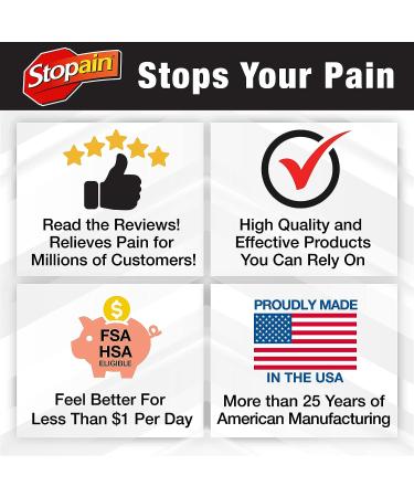 Stopain Pain Relief Gel 32oz - USA Made Max Strength Fast Acting with Menthol MSM Glucosamine - Joint, Back, Arthritis, Knee, Neck Pain - HSA FSA Approved OTC Topical Analgesic - Buy Online on GoSupps.com