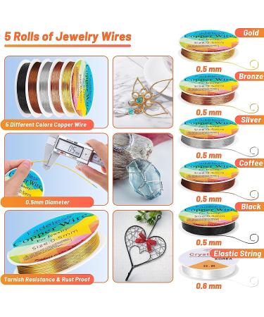 Wire Wrapping Jewelry Making Kit with Ring Sizer and Tools - Black - Buy Online on GoSupps.com