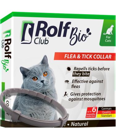 Natural Flea & Tick Collar for Cats - 6 Months Control of Best Prevention & Safe Treatment - Anti Fleas and Ticks Essential Oil Repellent