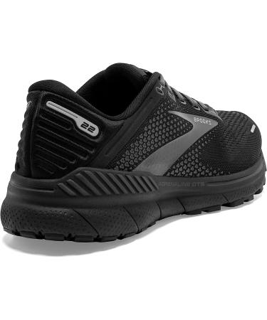 Brooks Women's Adrenaline GTS 22 Running Shoe - Size 9, Black/Ebony - Buy Online on GoSupps.com