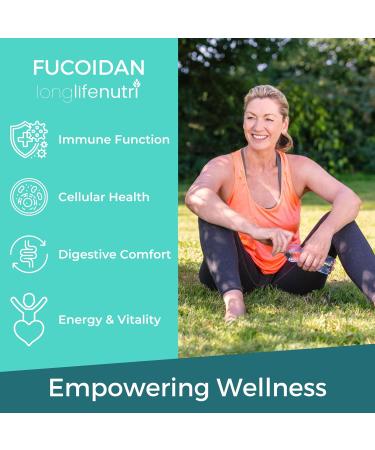 Fucoidan 500mg Brown Seaweed Extract Supplement from a Natural Source of Fucoidan & Fucoxanthin | 120 Vegetarian Capsules for Energy & Wellness | Made in USA GMP Certified 120 Count (Pack of 1) - Buy Online on GoSupps.com