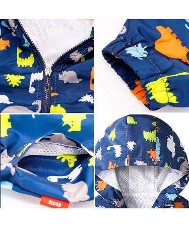 JinBei Toddler Kids Hooded Jacket - Waterproof Windbreaker Coat for Boys | 1-7 Years - 120 Bleu - Buy Online on GoSupps.com