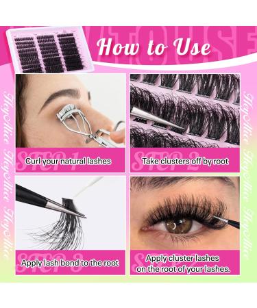 HeyAlice Fluffy Lash Clusters - 60/80/100D D Curl Eyelash Extensions | Thick 10-18mm Individual Lashes for Stunning Volume - Buy Online on GoSupps.com