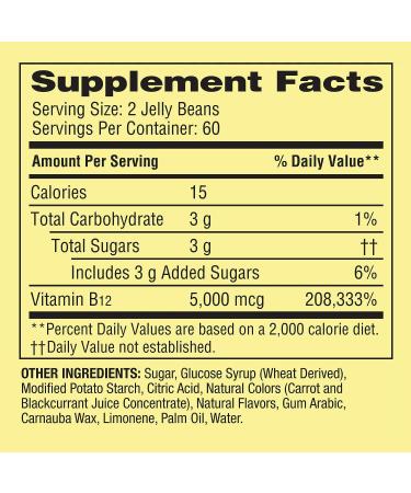 Spring Valley B12 Vitamins 5000 mcg 120 Jelly Beans - Energy Support - Fusion Shop Store Exclusive - Buy Online on GoSupps.com