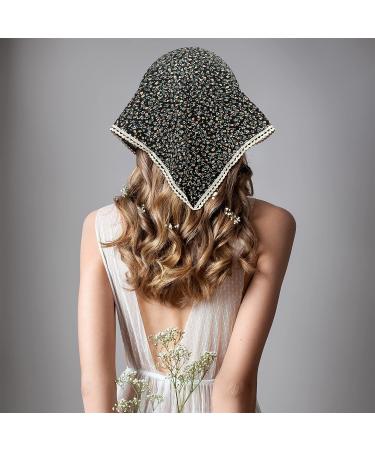 Dingion 6 Pcs Floral Hair Bandanas - Women's Chiffon Triangle Head Scarves with Ties - Buy Online on GoSupps.com