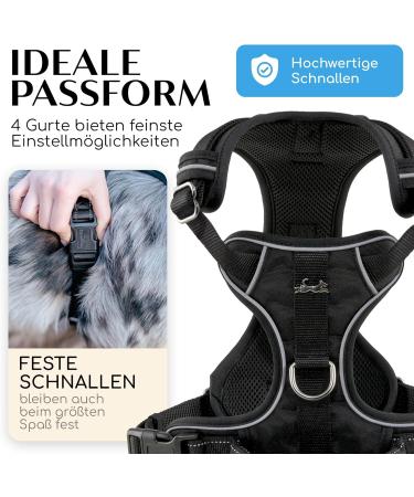 Freudenier Dog Harness - Breathable Comfortable & Durable | Perfect for All Dog Sizes (Black Small) - International Shipping Available - Buy Online on GoSupps.com