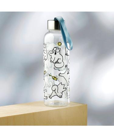 Puckator BOT165 Simon's Cat 2021 Reusable Unbreakable Plastic Water Bottle with Metal Lid 500ML - Buy Online on GoSupps.com