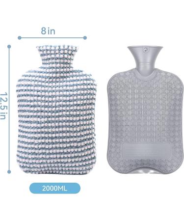 DICEVER 2L Hot Water Bottle with Soft Cover - Blue | Hot Water Bag with Cover - Buy Online on GoSupps.com