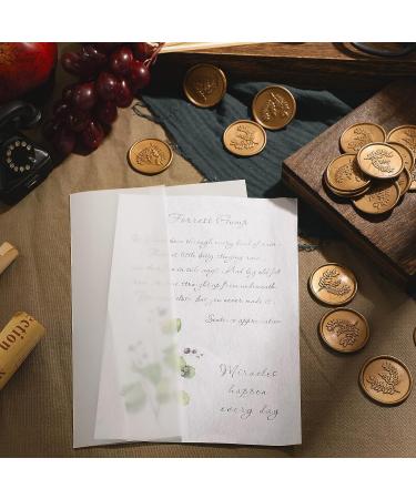 100 pcs Pre-Folded Vellum Jackets Set for 5x7 Invitations with Wax Seal Stickers - Wedding/Birthday/Baby Shower Envelope Seals - Buy Online on GoSupps.com
