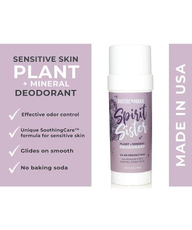Rustic MAKA Spirit Sister Natural Deodorant for Women - Aluminum, Paraben, and Baking Soda Free, with Magnesium, Vegan and Cruelty-Free - Buy Online on GoSupps.com