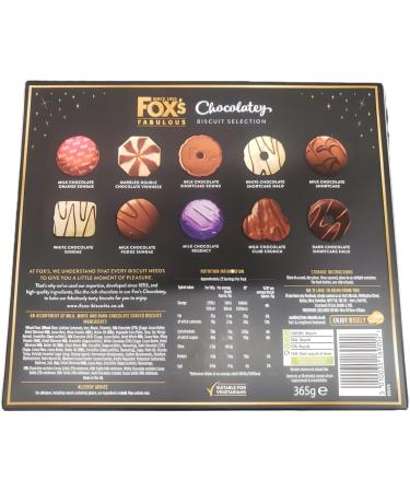  DIVAS SPIRITUAL Fox's Fabulous Chocolate Biscuit Selection 365g Assortment of chocolate-coated biscuits Sweet treats for the holidays ideal gift for chocolate lovers - Buy Online on GoSupps.com