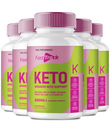 Fast Track Keto Capsules Fasttrack Advanced Formula Supplement Pills - Maximum Strength Fast Track Health and Wellness Capsules All Natural Keto Pills Fasttrack Keto Reviews (5 Pack)