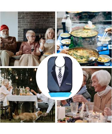 AIEX Adult Bibs - Waterproof Floral Print Washable & Reusable - International Shipping Available - Buy Online on GoSupps.com