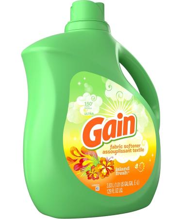 Buy Gain Liquid Fabric Softener - Island Fresh Scent 150 Loads (129 fl oz) - Premium Fabric Care for Softness & Freshness - Ships Internationally - Buy Online on GoSupps.com