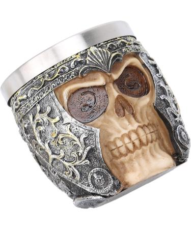 KUIKUI Beard Shaving Set - Stylish Skull Design Stainless Steel Bowl & Comfortable PP Handle Brush for a Perfect Shave | International Shipping Available - Buy Online on GoSupps.com