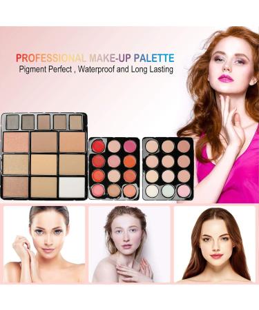 132 Colors Make up set teenagers girls Cosmetic Palette Set include Eyeshadow Palette Lipstick Blush Foundation Concealer Face Powder Mascara Lipgloss Brush for Every Woman 132PCS - Buy Online on GoSupps.com
