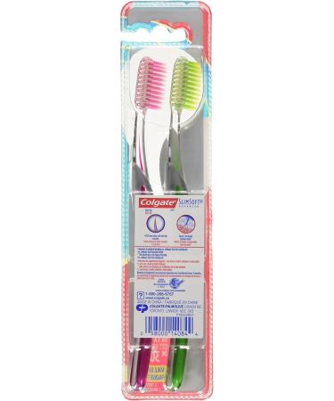 Colgate Slim Soft Toothbrush Advanced 2 Count - Buy Online on GoSupps.com