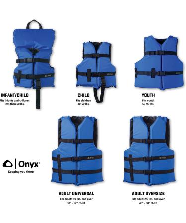 Blue Universal Onyx General Purpose Boating Vest | High-Quality Safety Gear - Buy Online on GoSupps.com