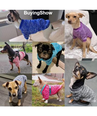Shop Hualisiji Dog Sweater - Warm Hooded Sweatshirt for Small Dogs | Soft & Stretchy Chihuahua Hoodie - Dark Blue XS - Buy Online on GoSupps.com