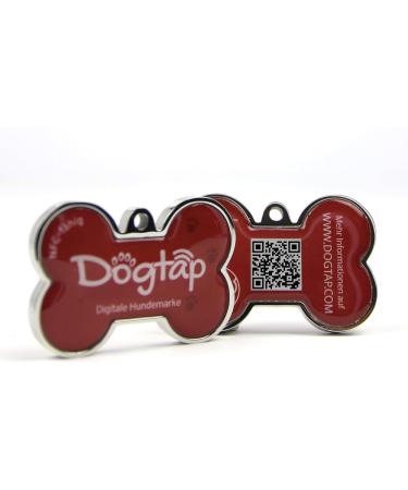 DogTap Solid Digital Dog Tag - NFC & QR Code Waterproof PVC & Metal Robust Design 41.6x28.5mm - International Shipping - Buy Online on GoSupps.com