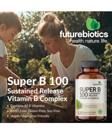 Futurebiotics Super B 100 Sustained Release Vitamin B Complex Non-GMO 60 Vegetarian Tablets 60 Count (Pack of 1) - Buy Online on GoSupps.com