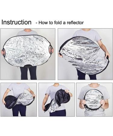 Selens 5-in-1 Oval Reflector 24x36-Inch for Photography Studio & Outdoor Lighting - Buy Online on GoSupps.com
