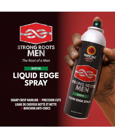 Strong Roots Men Liquid Edge Spray 6.08 fl.oz./ 180ml - Gives a Sharp & Crisp Hairline Precison Cuts Perfect for Line up Gives Barber Result Quality Protect Hair with Biotin Infused Formula - Buy Online on GoSupps.com