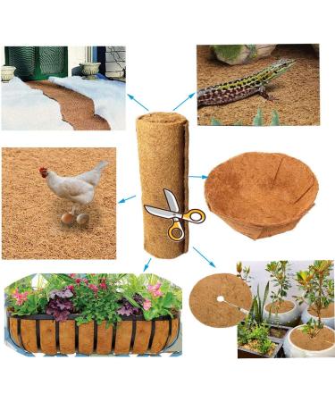 Sunyay 100% Organic Coconut Mat 40x100 cm - Eco-Friendly Coco Liner for Plants Weed Control Fabric and Animal Bedding - Brown Color - Buy Online on GoSupps.com