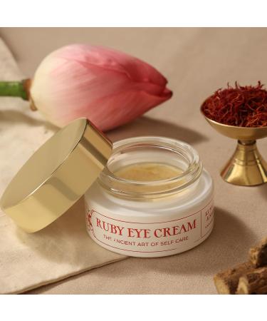 Ruby Ayurvedic Eye Cream 15ML - Anti-Dark Circles Pigmentation Wrinkles and Fine Lines Treatment - Ayurvedic Herbs Kumkumadi Oil Vegan and Natural - Art of Vedas - Buy Online on GoSupps.com