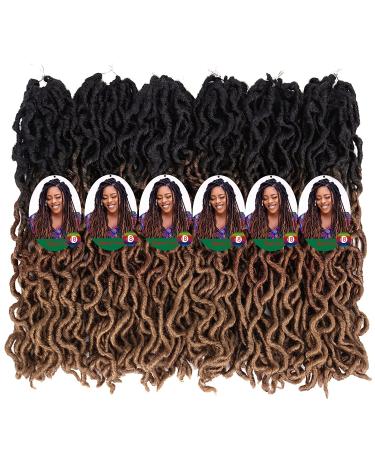 18 Goddess Faux Locs Crochet Hair - 6 Packs Gypsy Wavy Dreadlocks - 3 Tone Curly Braiding Extensions (#1B3027) | Soft & Lightweight - Buy Online on GoSupps.com
