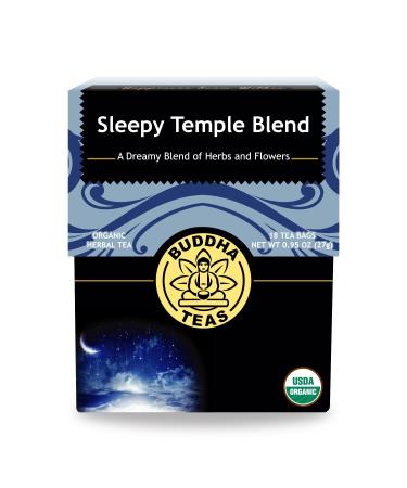 Buddha Teas Organic Sleepy Temple Blend - OU Kosher, USDA Organic, CCOF Organic, 18 Bleach-Free Tea Bags - Buy Online on GoSupps.com