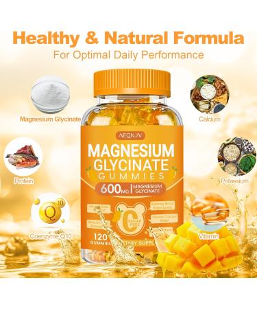 AEQNJV Magnesium Glycinate Gummies 600mg Mamgo & Creatine Gummies Monohydrate Complex 9000MG Raspberry - Buy Online on GoSupps.com