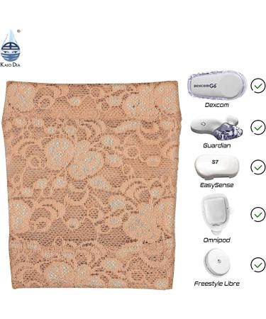 Dia Band - Comfortable Lace Glucose Sensor Protective Bracelet for Freestyle Libre Medtronic Dexcom Omnipod | Reusable Diabetic Band XL (31-34 cm) - Buy Online on GoSupps.com