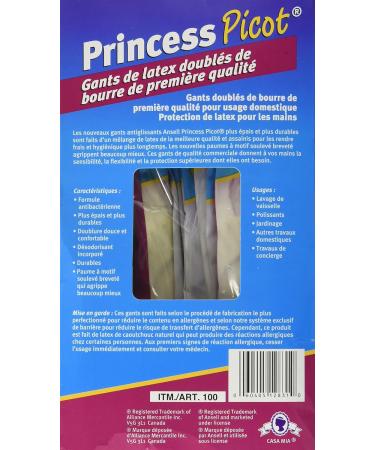 Princess Picot Rubber Gloves Medium (12 Pairs) 12 Count - Buy Online on GoSupps.com