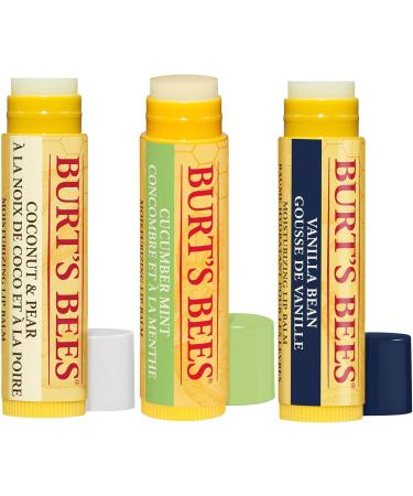 Burt's Bees Moisturizing Lip Balm for Dry Chapped Lips 100% Natural Origin Assorted Flavours with Fruit Extracts 3 Tubes 4.25 g Super Fruit - Buy Online on GoSupps.com