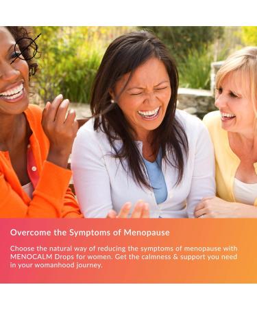 Menopause Support Herbal Drops - Natural Calm Blend for Relief - Red Clover, Sage & Passionflower Extracts - Blooming Blends Menocalm Drops 30ml - Buy Online on GoSupps.com