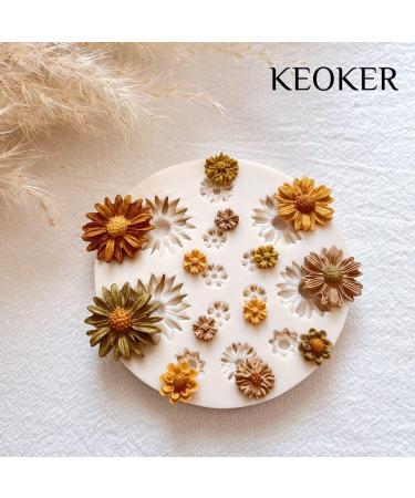 KEOKER Polymer Clay Flower Molds - Set of 2 for Jewelry Making & Earring Decoration - Buy Online on GoSupps.com