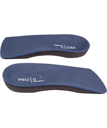 Buy Pro11 Wellbeing Orthopedic 3/4 Insoles | Supports Weak Arches Flat Feet & Heel Spurs - 2 Pairs - Blue - Buy Online on GoSupps.com