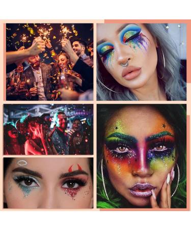 Rechoo 8 Colors Glitter Liquid Eye Liner Set - Waterproof, Long Lasting Shiny Eye Liners Pencil - 8 Glitter Colors - Buy Online on GoSupps.com
