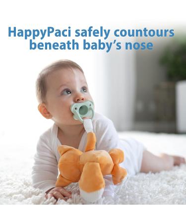 Dr. Brown's Baby Lovey Pacifier & Teether Holder  Triceratops with Grey HappyPaci  100% Silicone  0-12m - Buy Online on GoSupps.com